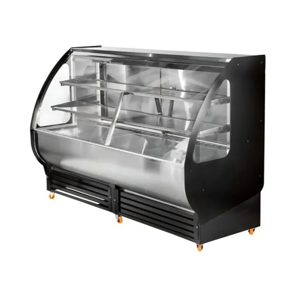 VITRINA VIDRIO CURVO PRO C/AIRE FORZADO 1.0 MTS