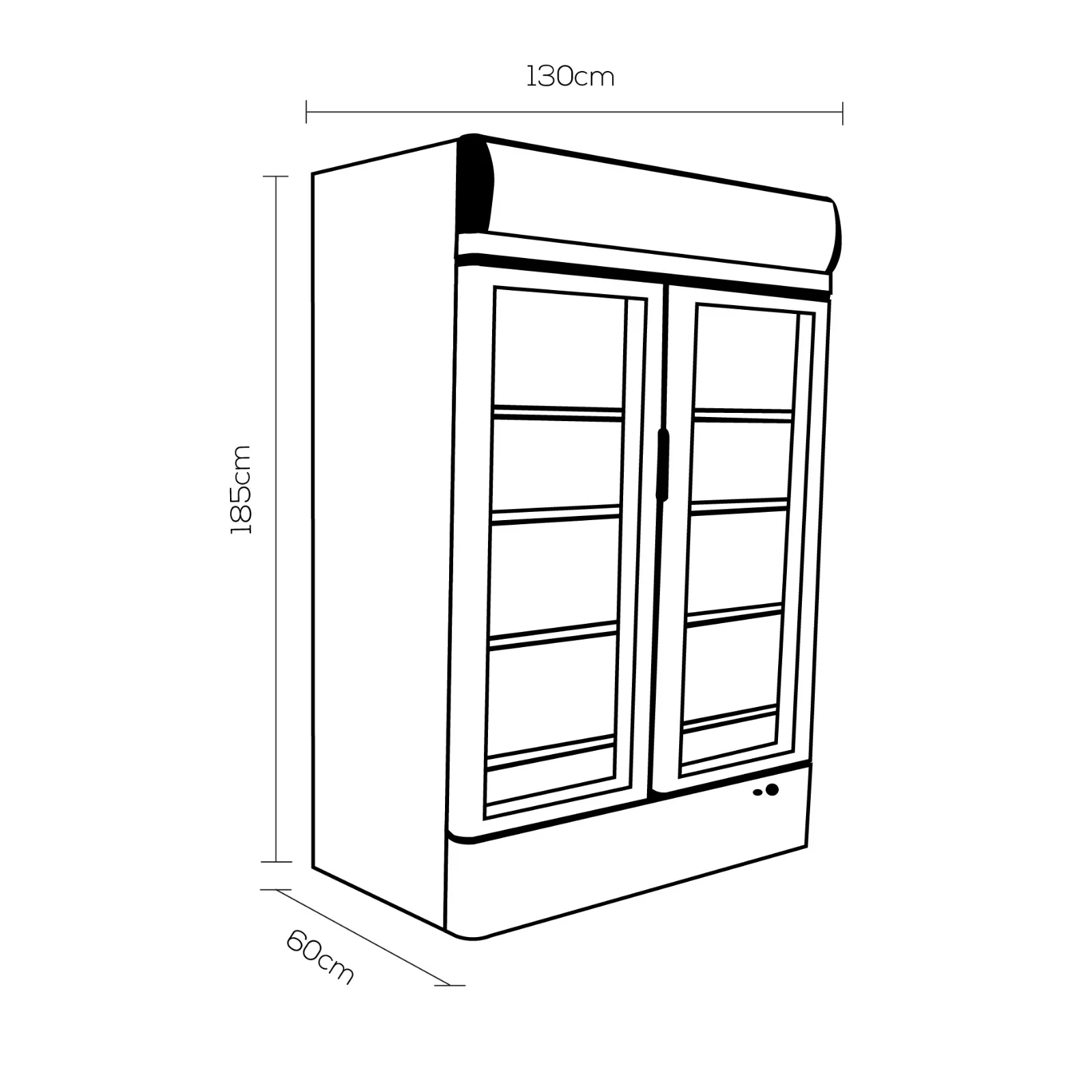 VISICOOLER 2 PUERTAS CORREDERAS MOD LC 800 BOZZO - Imagen 3