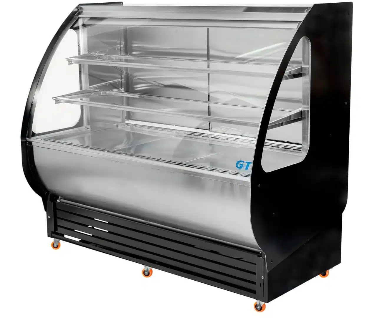 VITRINA VIDRIO CURVO PRO C/AIRE FORZADO 1.5 MTS